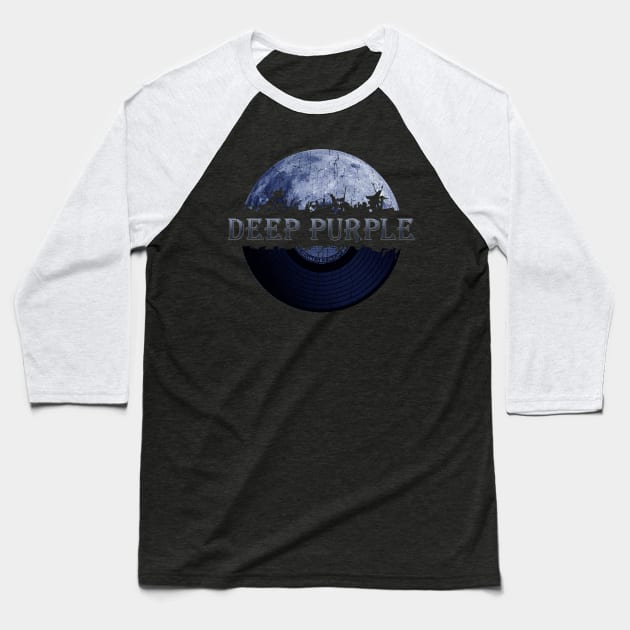 Deep Purple blue moon vinyl Baseball T-Shirt by hany moon